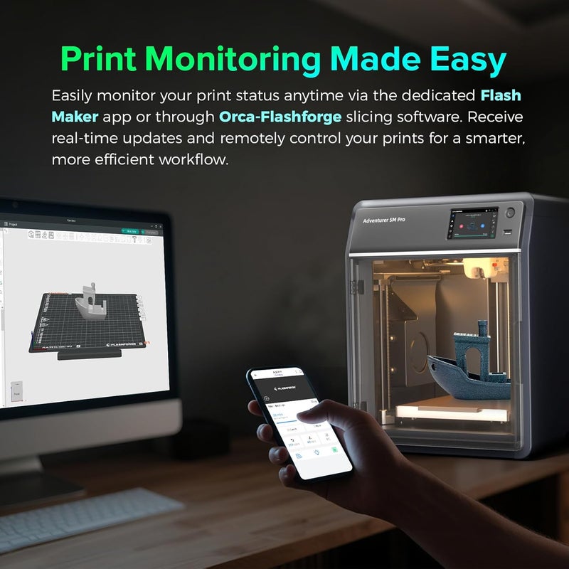 FLASHFORGE Camera Kit for Adventurer 5M/Pro/AD5X 3D Printer, Real-time and Remote Monitoring, Compatible with Flash Maker App, 3D Printer Parts for AD5M/AD5M PRO/AD5X - Image 5